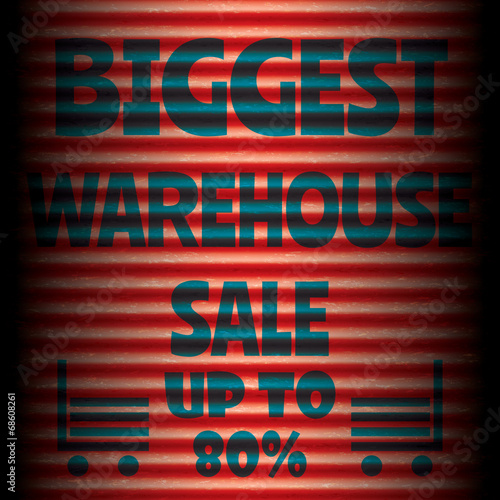 Biggest warehouse sale red template