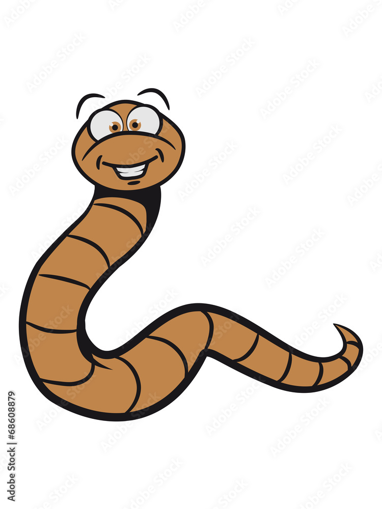 Fototapeta premium Wurm lustig