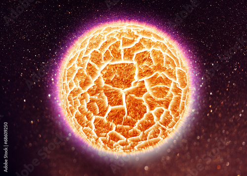 Fototapeta Naklejka Na Ścianę i Meble -  Simulated Planet explosion
