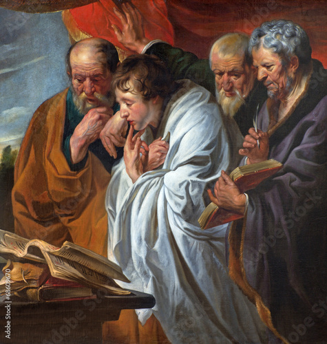 Картината върху платно Mechelen - Four Evangelists paint in church of st. John