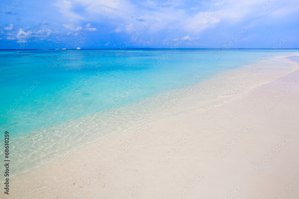 White sand beach  of Andaman Sea in Tachai island - Thailand