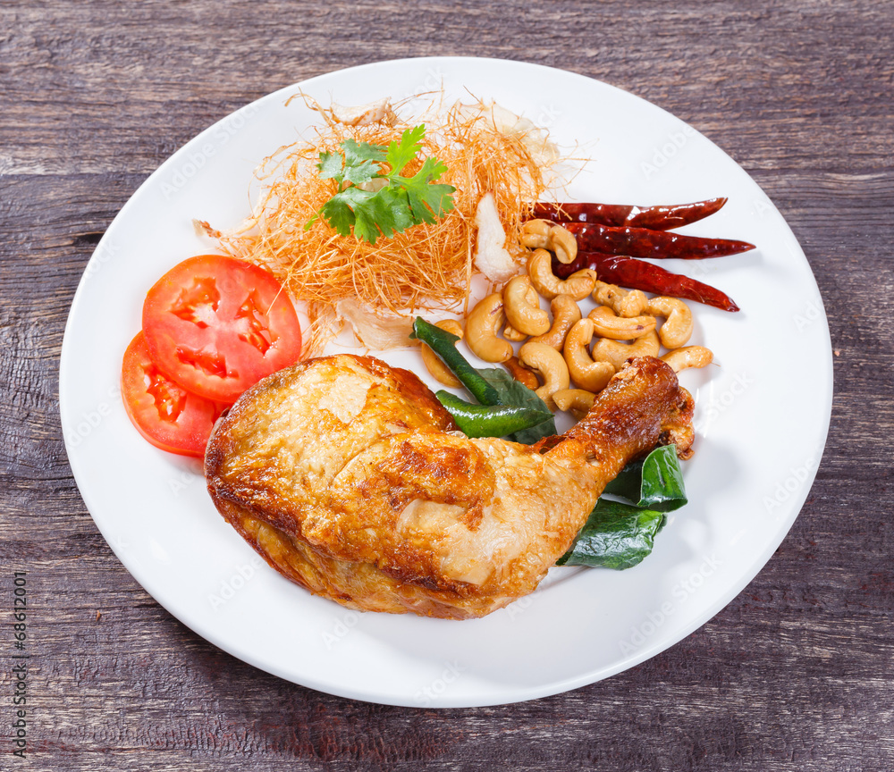 Fried chicken with lemon grass herb