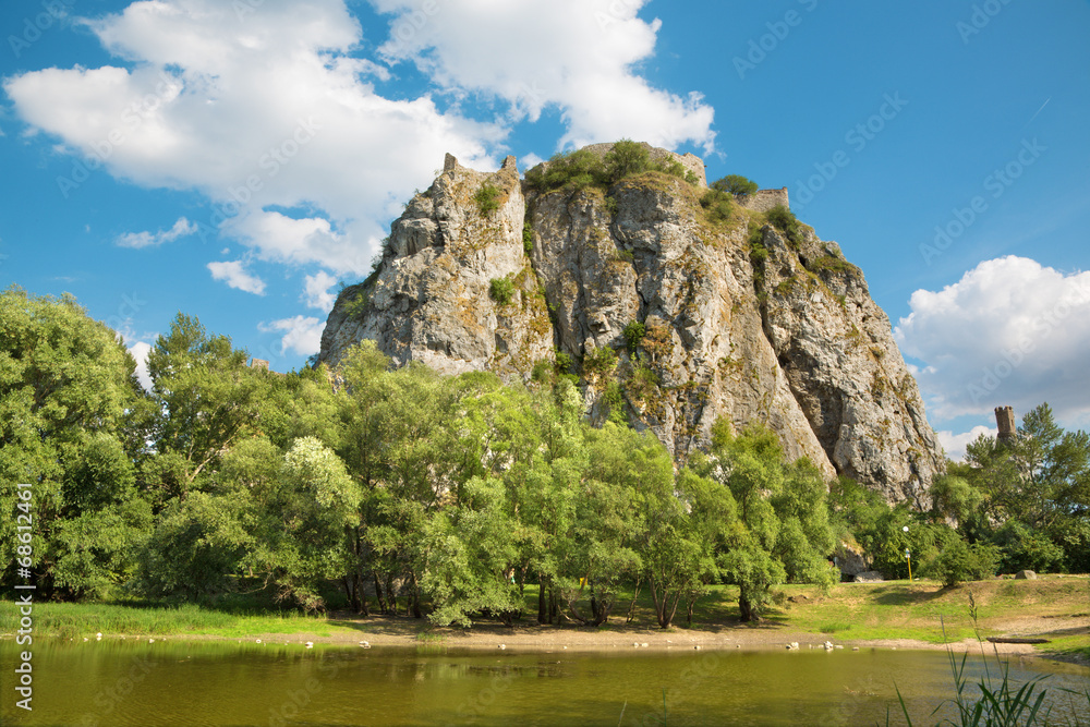 The ruins of Devin castle near Bratislava