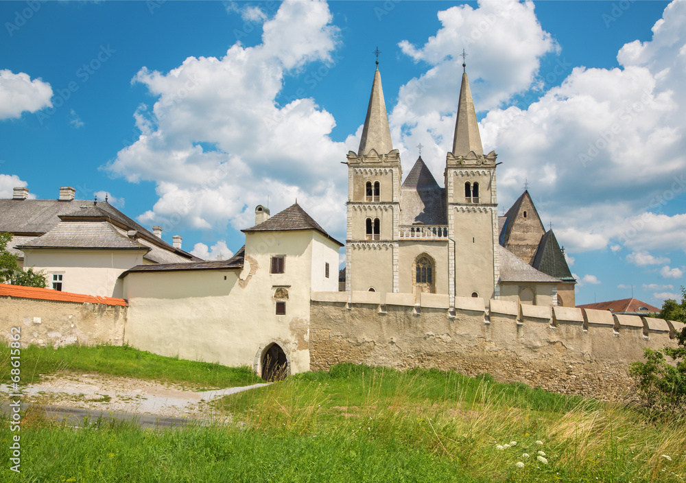 Spisska Kapitula - Saint Martins gothic cathedral and wall
