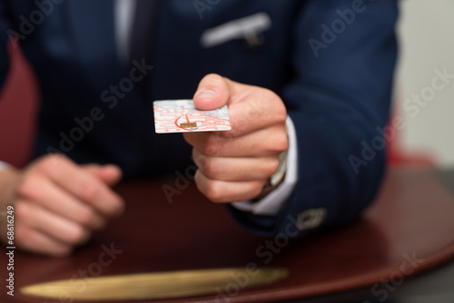 Businessman In Business Suit Pay By Credit Card