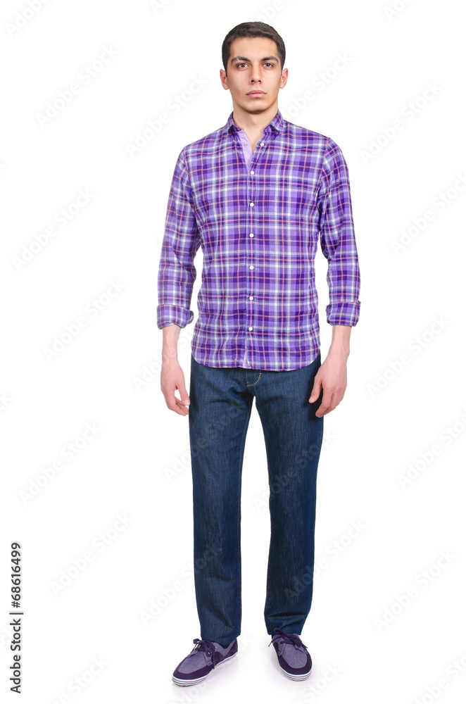 Man in fashion look isolated on white Man in fashion look isolated on white