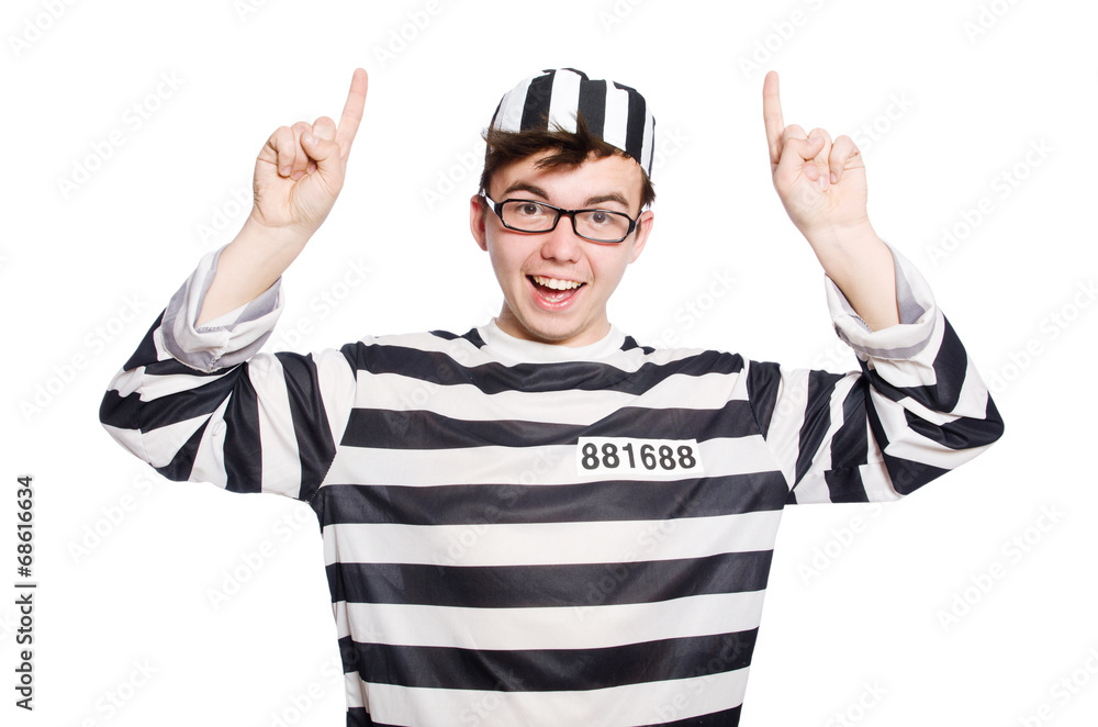 Funny prison inmate in concept Funny prison inmate in concept
