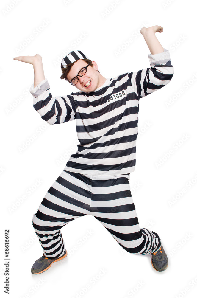 Funny prison inmate in concept Funny prison inmate in concept