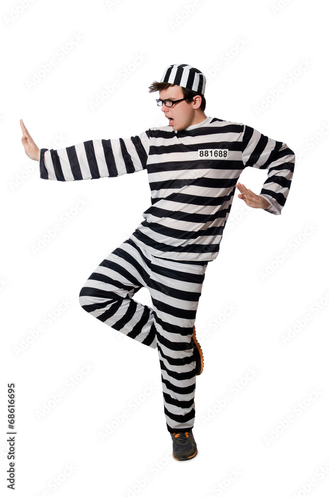 Funny prison inmate in concept Funny prison inmate in concept