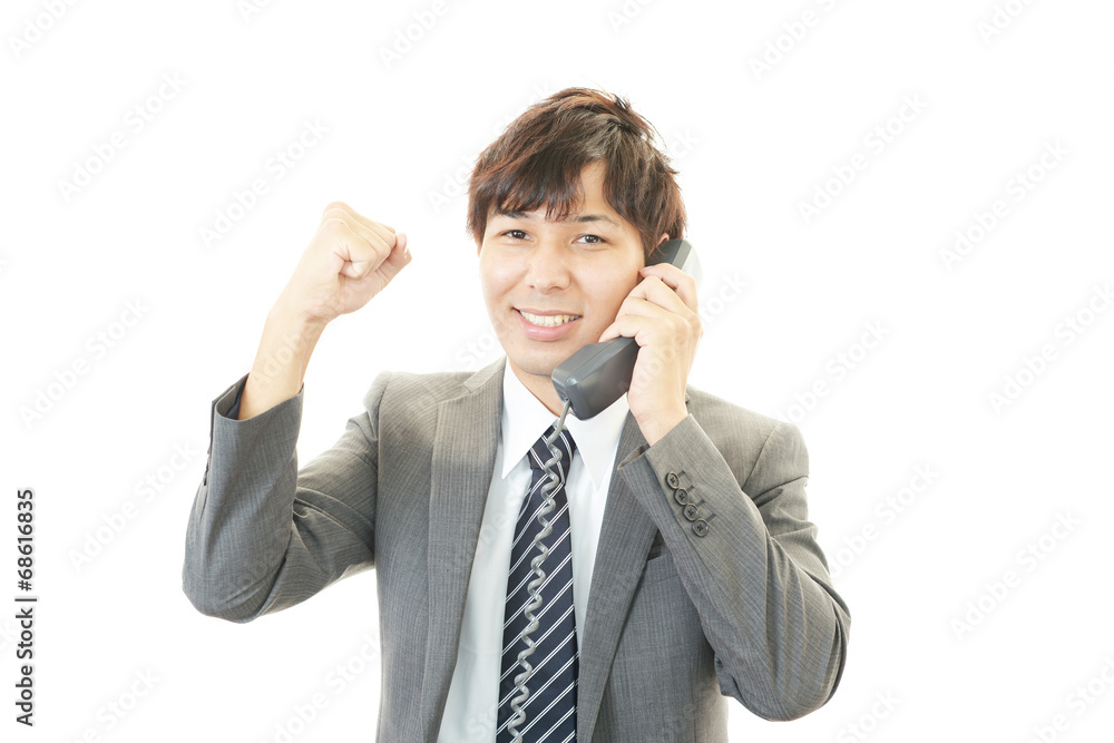 ガッツポーズのビジネスマン ガッツポーズのビジネスマン
