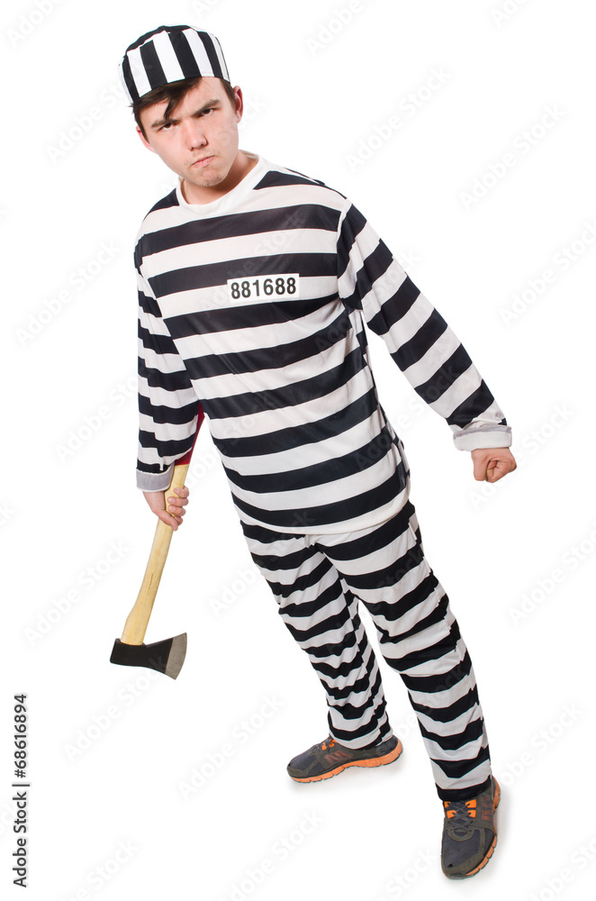 Funny prison inmate in concept Funny prison inmate in concept
