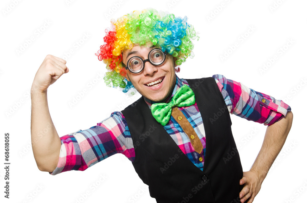 Clown isolated on the white background Clown isolated on the white background