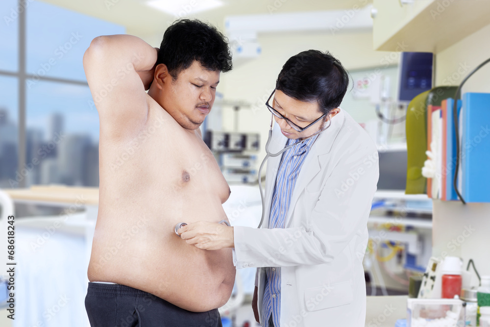 Overweight man checkup in hospital 1 Overweight man checkup in hospital 1