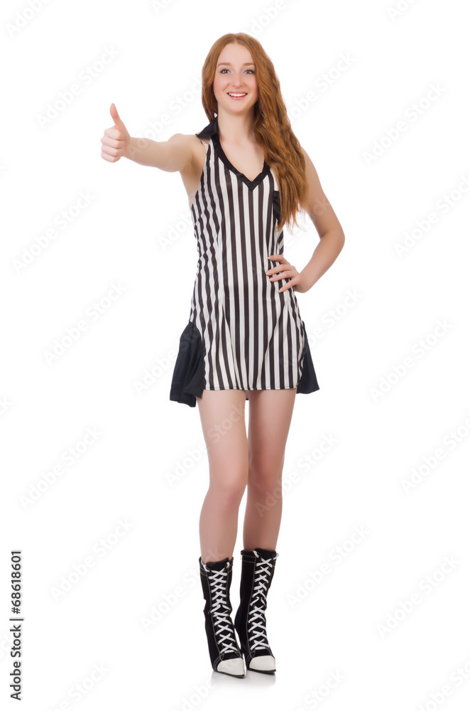 Woman judge isolated on the white Woman judge isolated on the white
