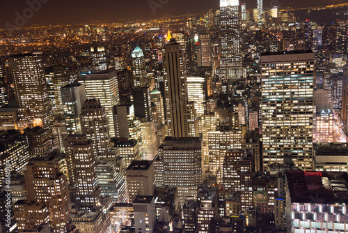 New York skyscrapers at night © Elnur