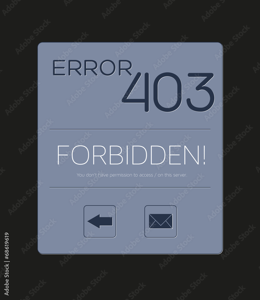 Custom Error 403 - Forbidden with text and buttons for back and Custom Error 403 - Forbidden with text and buttons for back and
