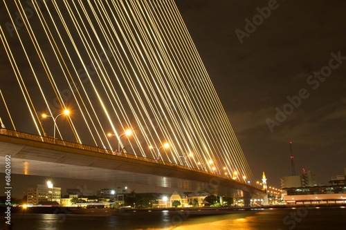 Fototapeta Naklejka Na Ścianę i Meble -  Night light at Rama 8 bridge