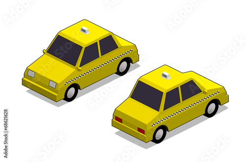 orthographic yellow cab