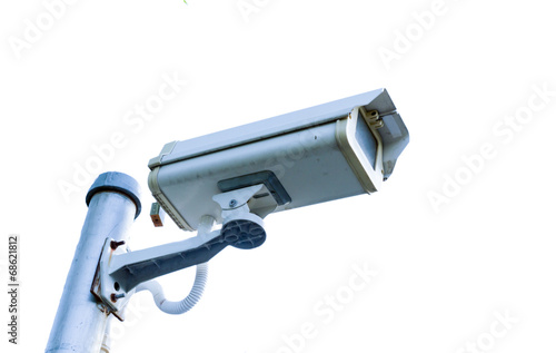 CCTV monitor camera isolated