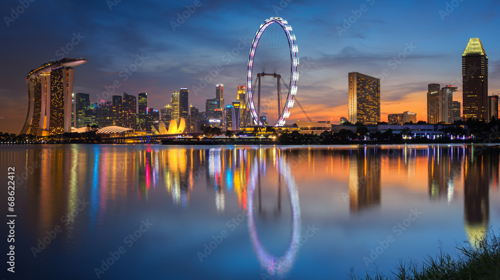 Naklejka premium Singapore city