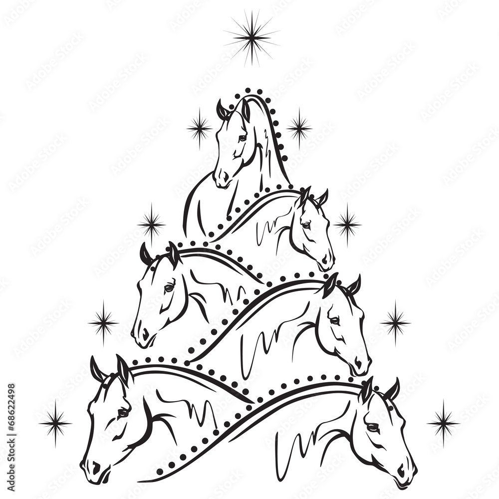 Horse lovers christmas tree 2: sport horses