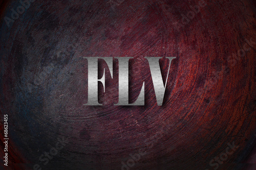 FLV text on background