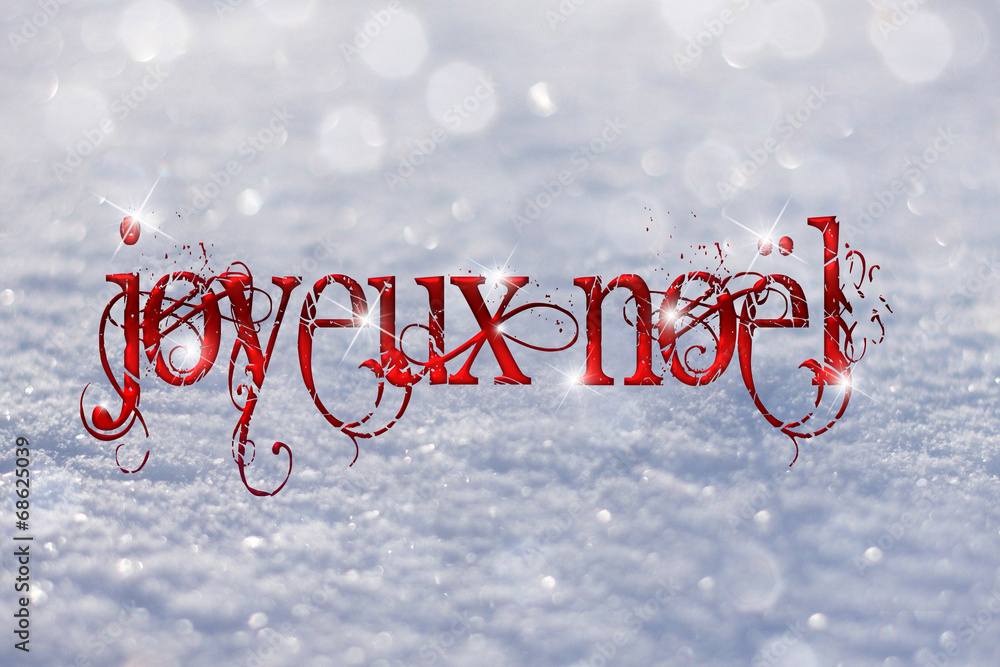 Joyeux Noel Sous La Neige Stock Illustration Adobe Stock