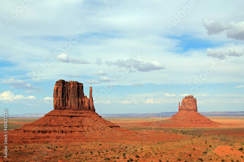 Scenic View of the Mittens  Monument Valley  Utah  USA
