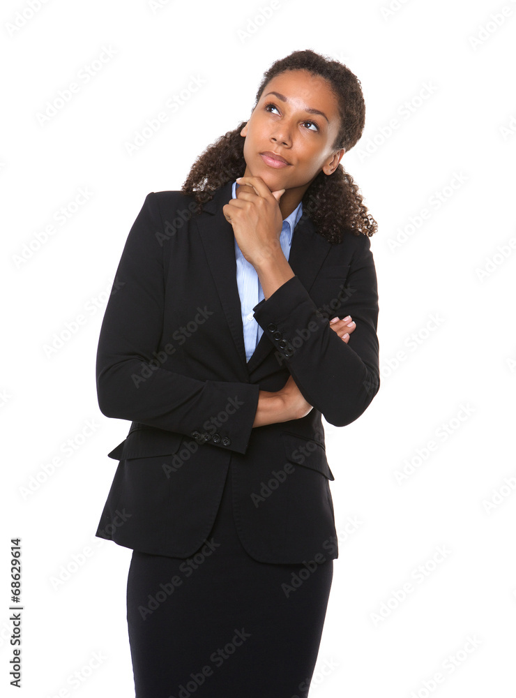 Serious business woman thinking Serious business woman thinking
