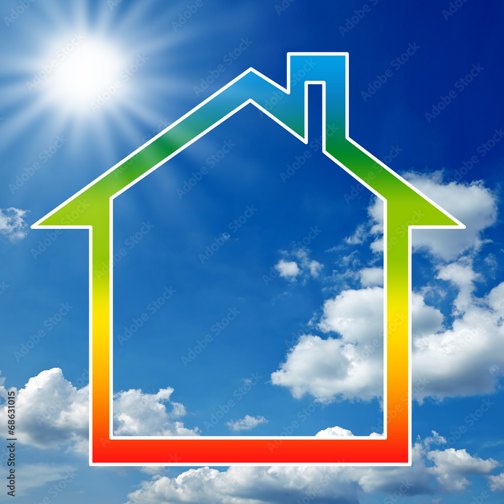 Haus mit Verlauf Energieeffizienz Haus mit Verlauf Energieeffizienz