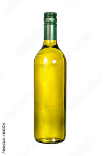 Wine  Green lid white wine and a bottle