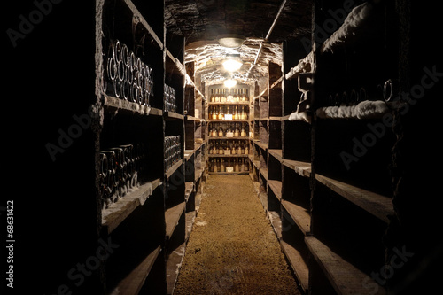Wine cellar in Tokaj, Hungary photo