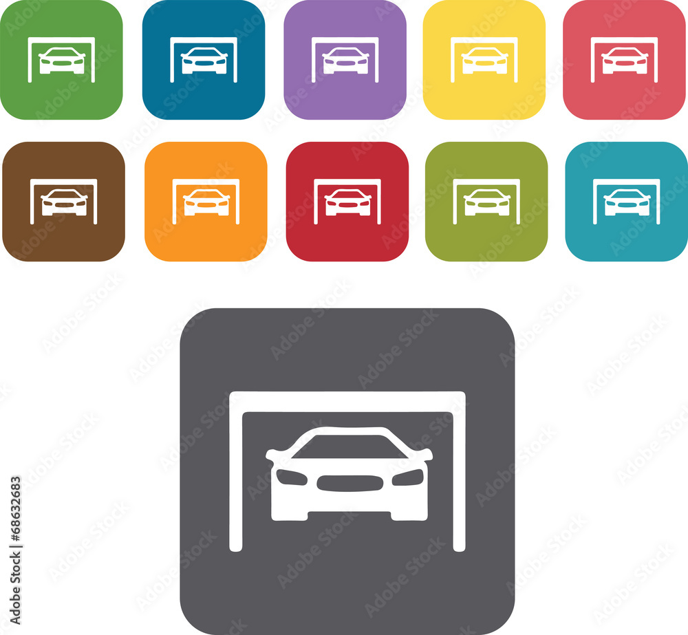 Car wash icons set. Rectangle colourful 12 buttons. Illustration Car wash icons set. Rectangle colourful 12 buttons. Illustration