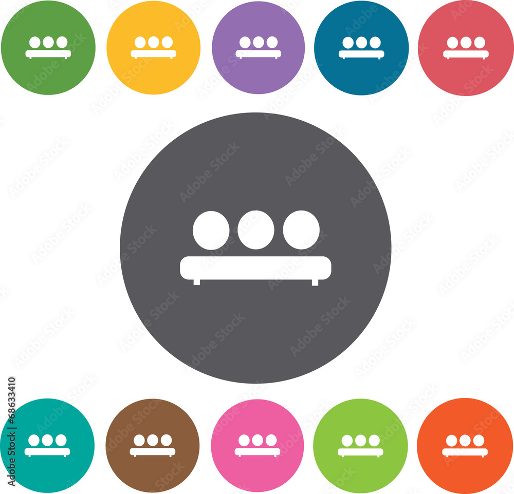 Reservation team. Hotel icons set. Round colourful 12 buttons. I Reservation team. Hotel icons set. Round colourful 12 buttons. I