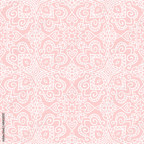 Pink folk pattern