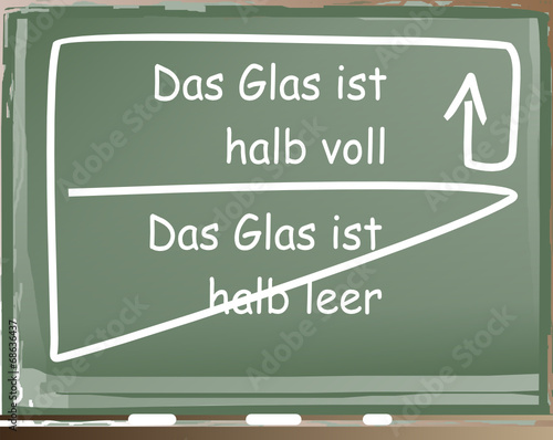 Glas halb voll – halb leer
