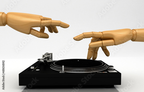 Obraz na plátně God is a dj