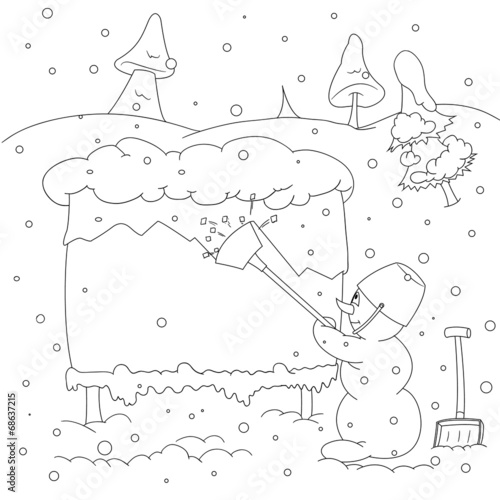 Snowman outline
