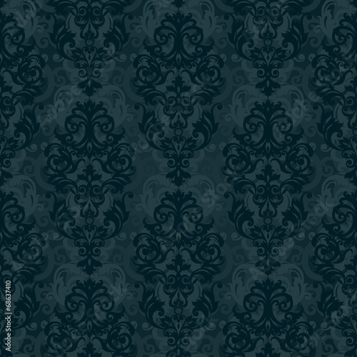 Canvas Print Vector seamless pattern in Victorian style.