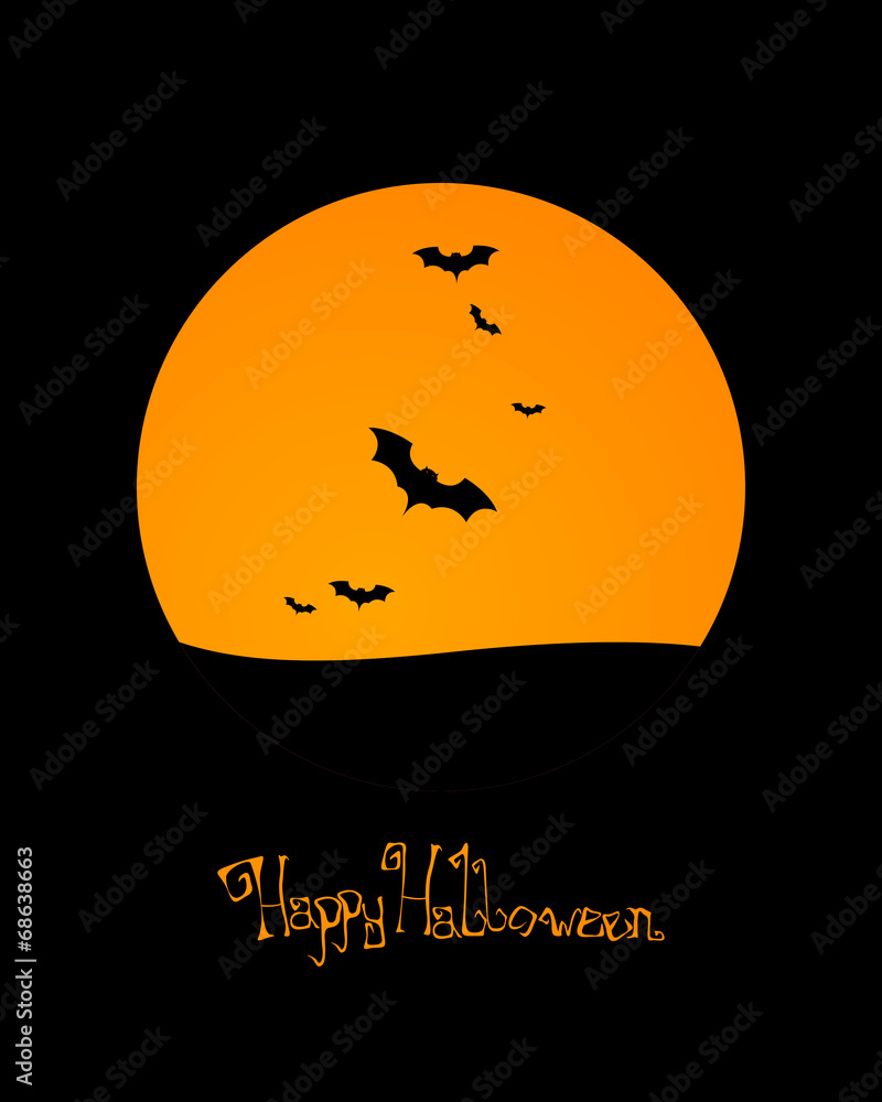 Vector Illustration of a Scary Halloween Design