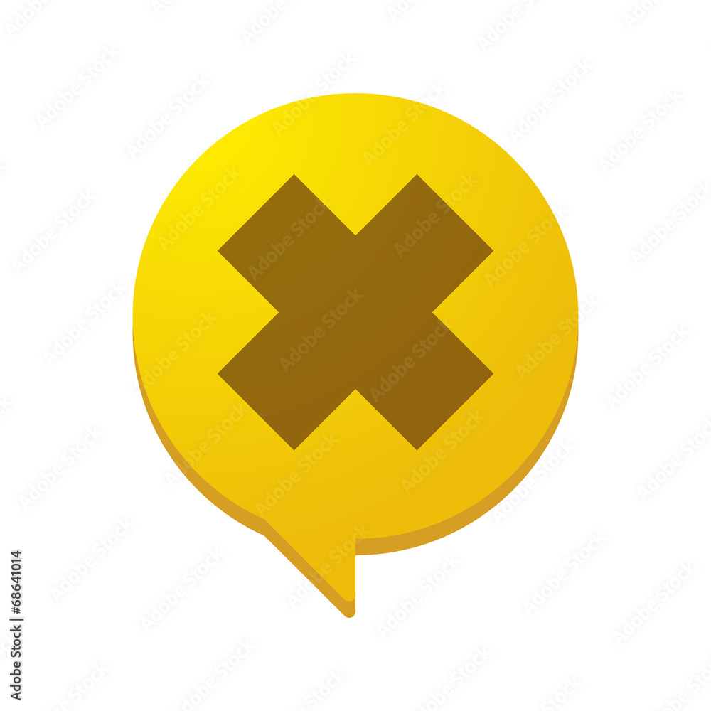 Fototapeta premium Comic balloon with an irritating substance sign