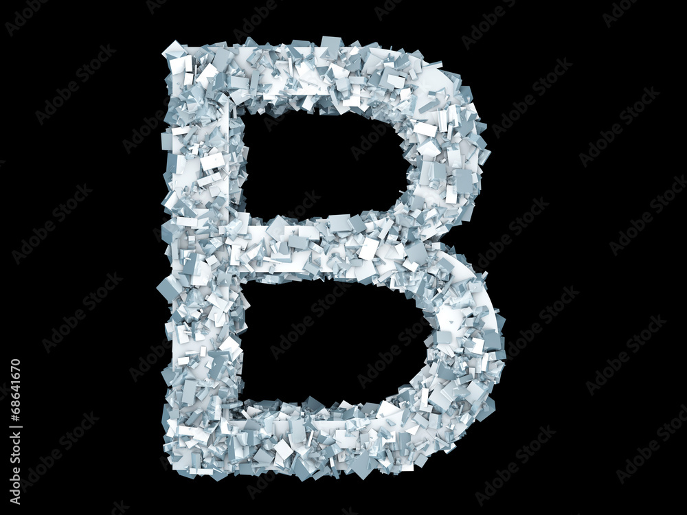 Gefrorener Buchstabe B Gefrorener Buchstabe B