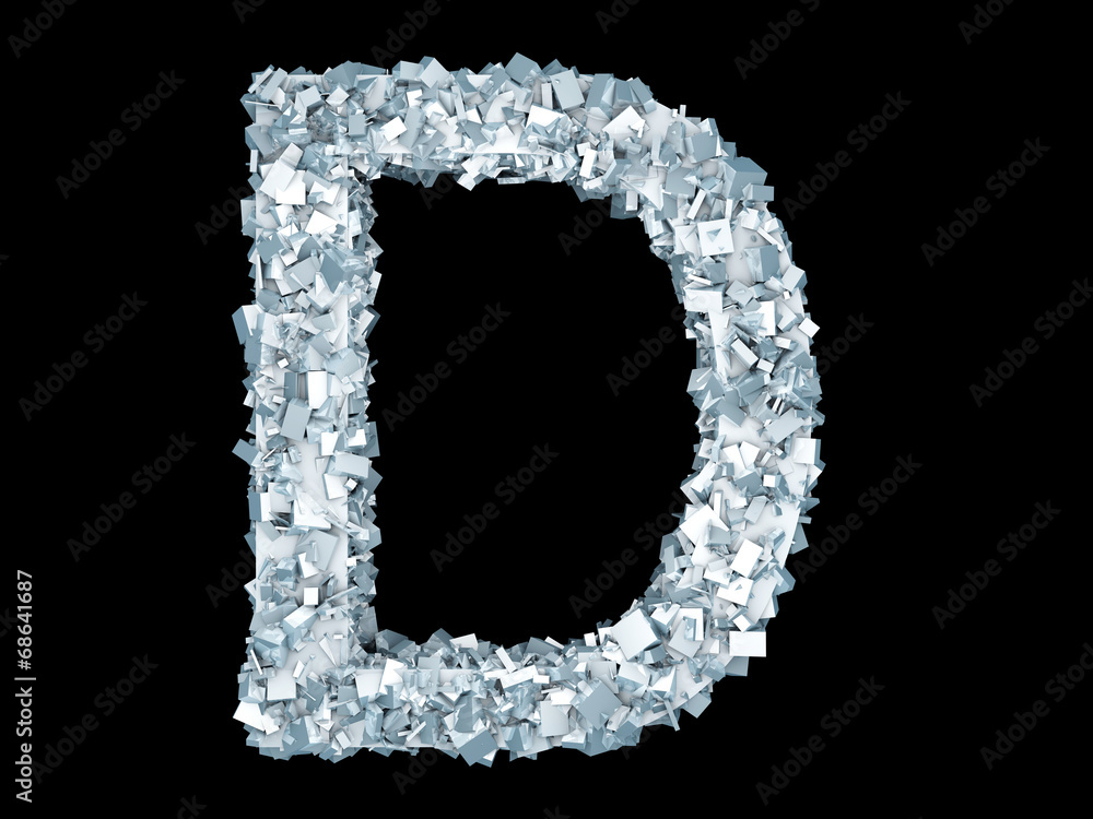 Gefrorener Buchstabe D Gefrorener Buchstabe D