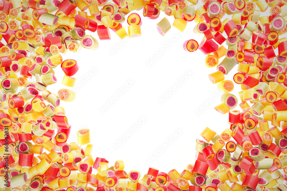 Obraz premium fruit candies pattern for background