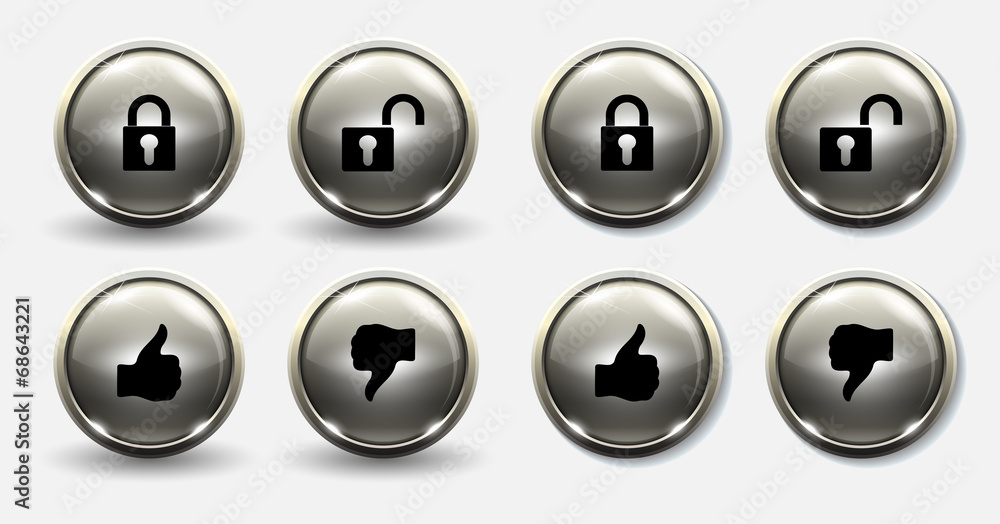 Lock and unlock buttons thumb Lock and unlock buttons thumb