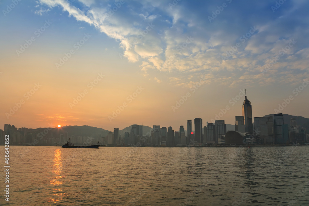 Sunrise at Hong Kong City