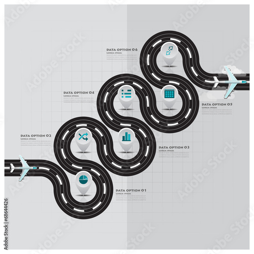 Travel And Journey Runway Business Infographic