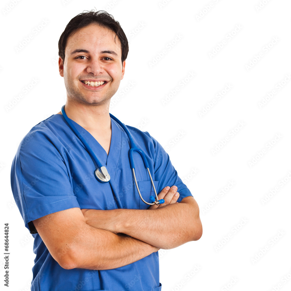 Smiling nurse isolated on white Smiling nurse isolated on white