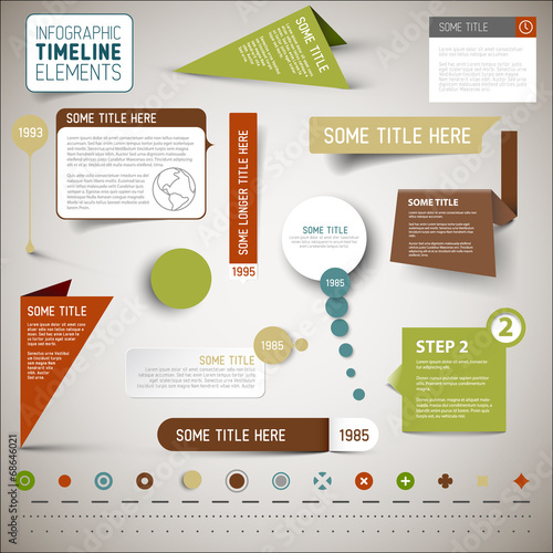 Infographic timeline elements / template