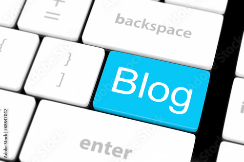 blog bloggar or inernet blogging concept with key photo